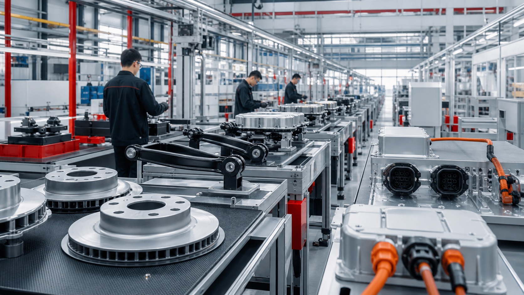EV parts manufacturing and assembly floor